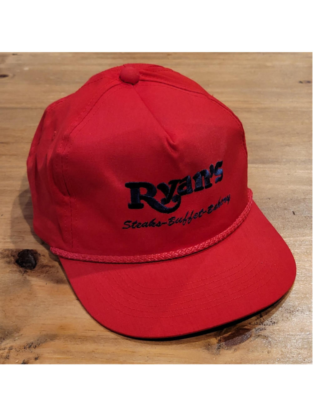 Vintage Ryan's Steakhouse Steak Buffet Bakery 90s Rope Snapback Youngan One Size - Picture 5 of 8